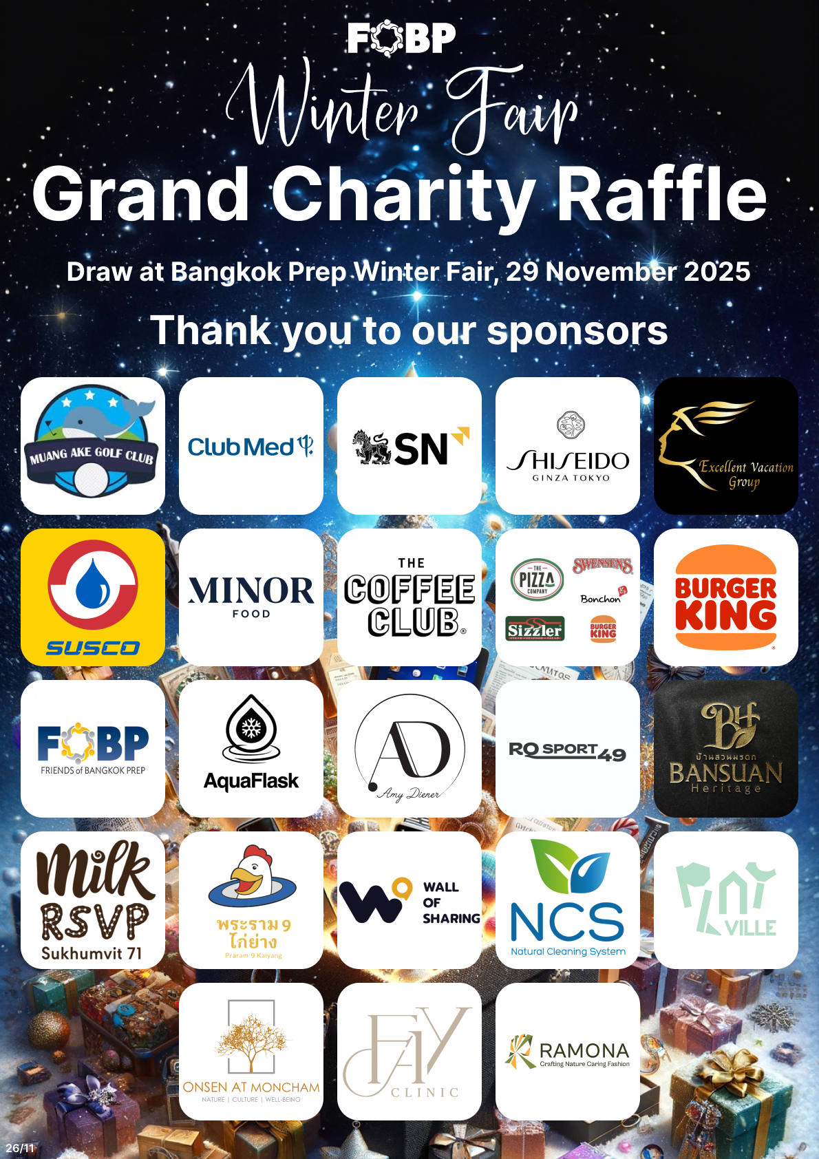 Winter Fair Grand Charity Raffle 2025